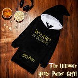 Harry Potter Black Hoodie for Girls, Fleece Oversized Hoodie Blanket - Get Trend