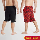 Manchester United F.C. Shorts, Black and Red with Elastic Waist for Men - Get Trend