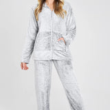 CityComfort Women's Pyjama Sets, Hooded Fleece Pyjamas for Women and Teens - Get Trend