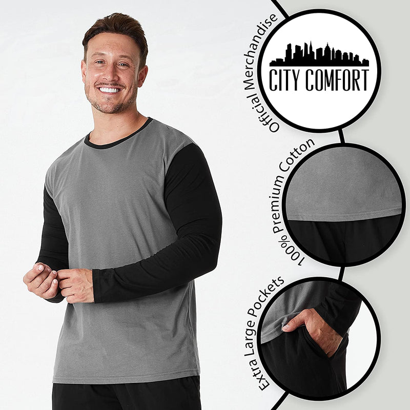 CityComfort Mens Pyjamas, Super Soft Cotton, Man Nightwear
