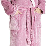 CityComfort Soft Plush Hooded Dressing Gown for Women - Get Trend