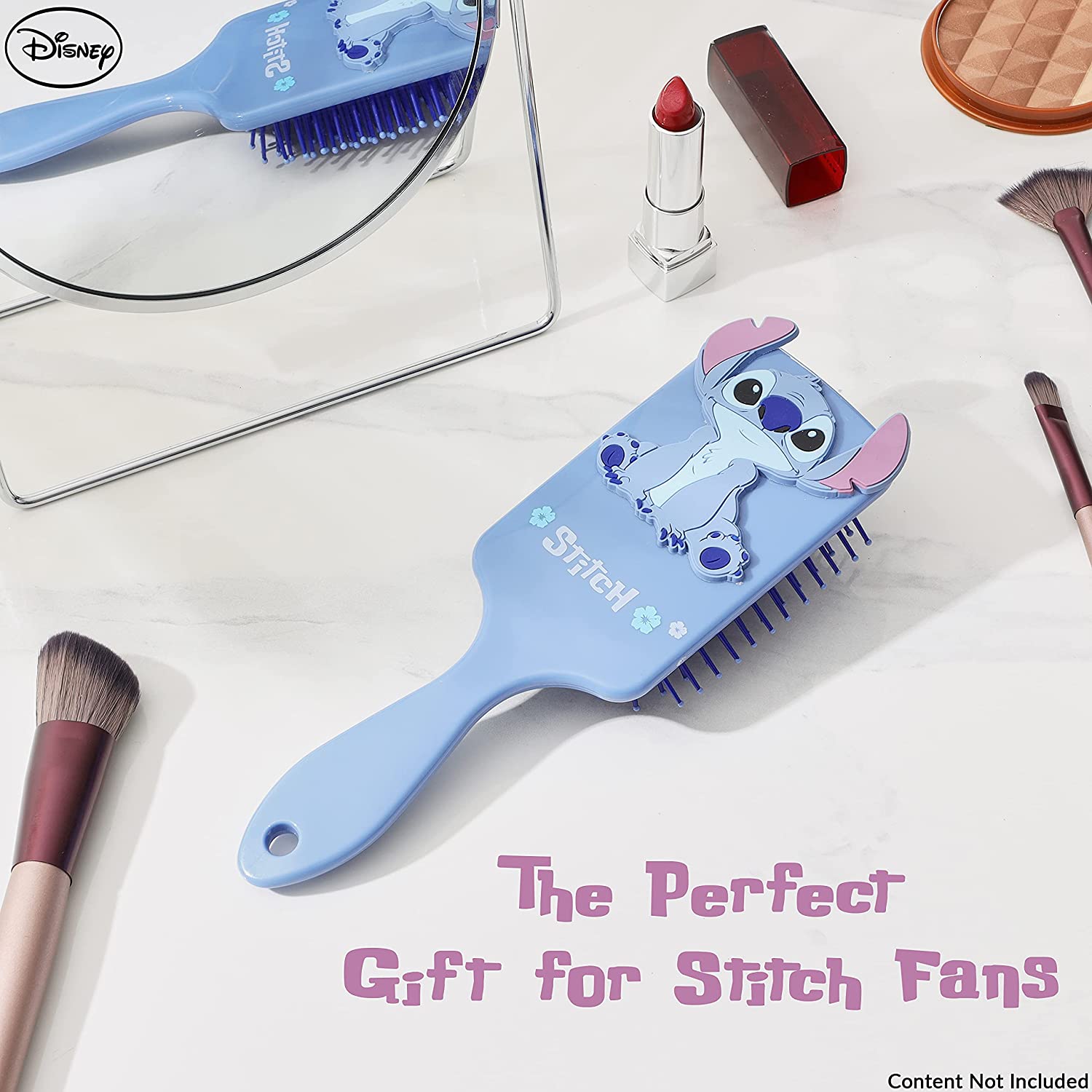 Disney Lilo and Stitch Hair Brush with 3D Stitch, Gifts for Girls, Ladies - Get Trend