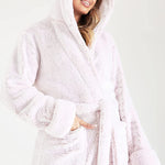 CityComfort Dressing Gown Women with Hood - Luxurious Fluffy Ladies Dressing Gown in Super Soft Fleece - Get Trend