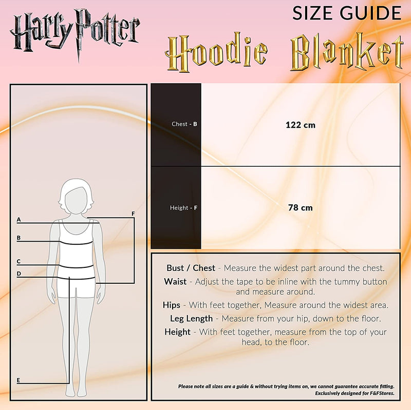 Harry Potter Black Hoodie for Girls, Fleece Oversized Hoodie Blanket