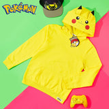 Pokémon Yellow Hoodie Kids, Pikachu Sweatshirt Cotton with 3D Ears Boys Teens - Get Trend