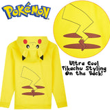Pokémon Yellow Hoodie Kids, Pikachu Sweatshirt Cotton with 3D Ears Boys Teens - Get Trend
