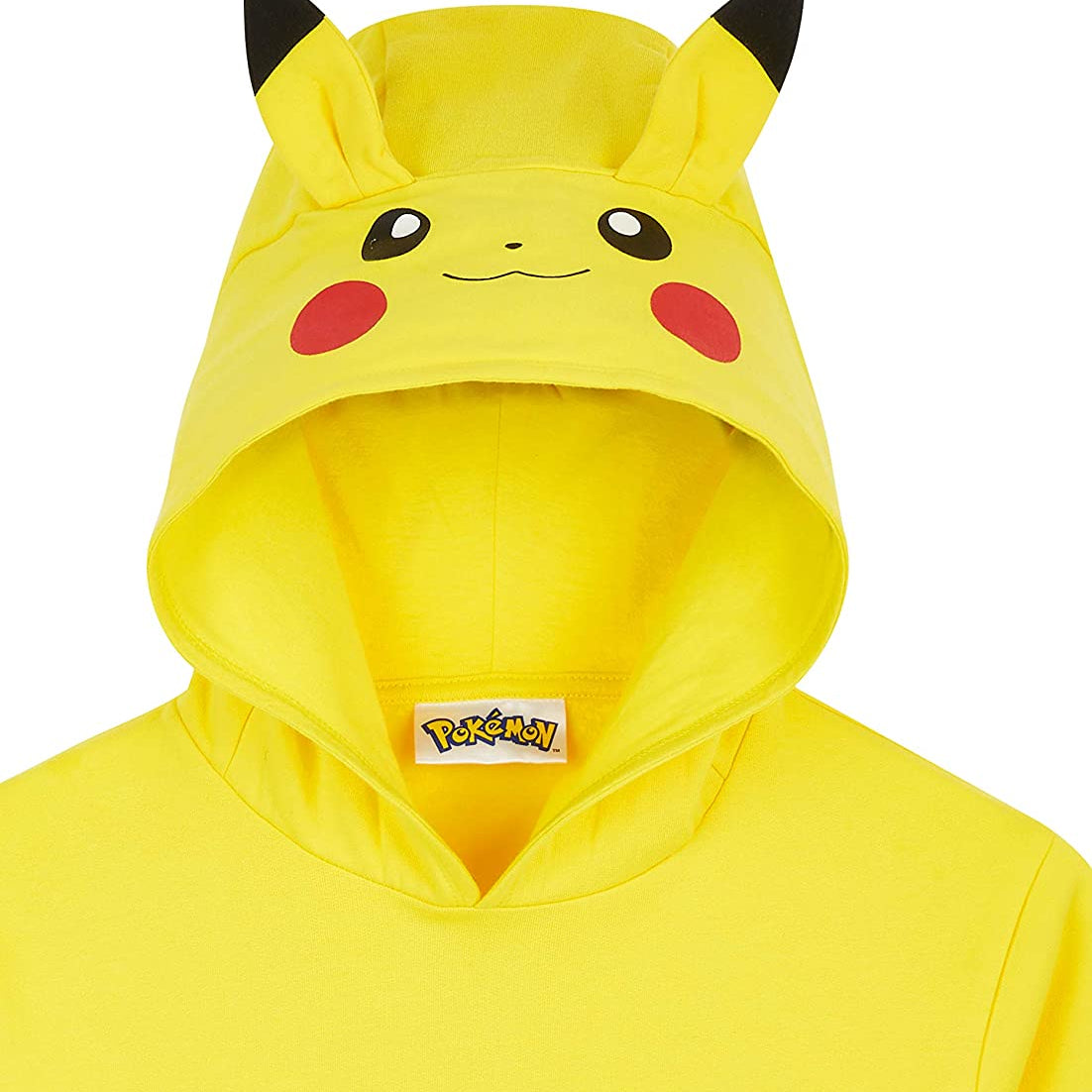 Pokémon Yellow Hoodie Kids, Pikachu Sweatshirt Cotton with 3D Ears Boys Teens - Get Trend