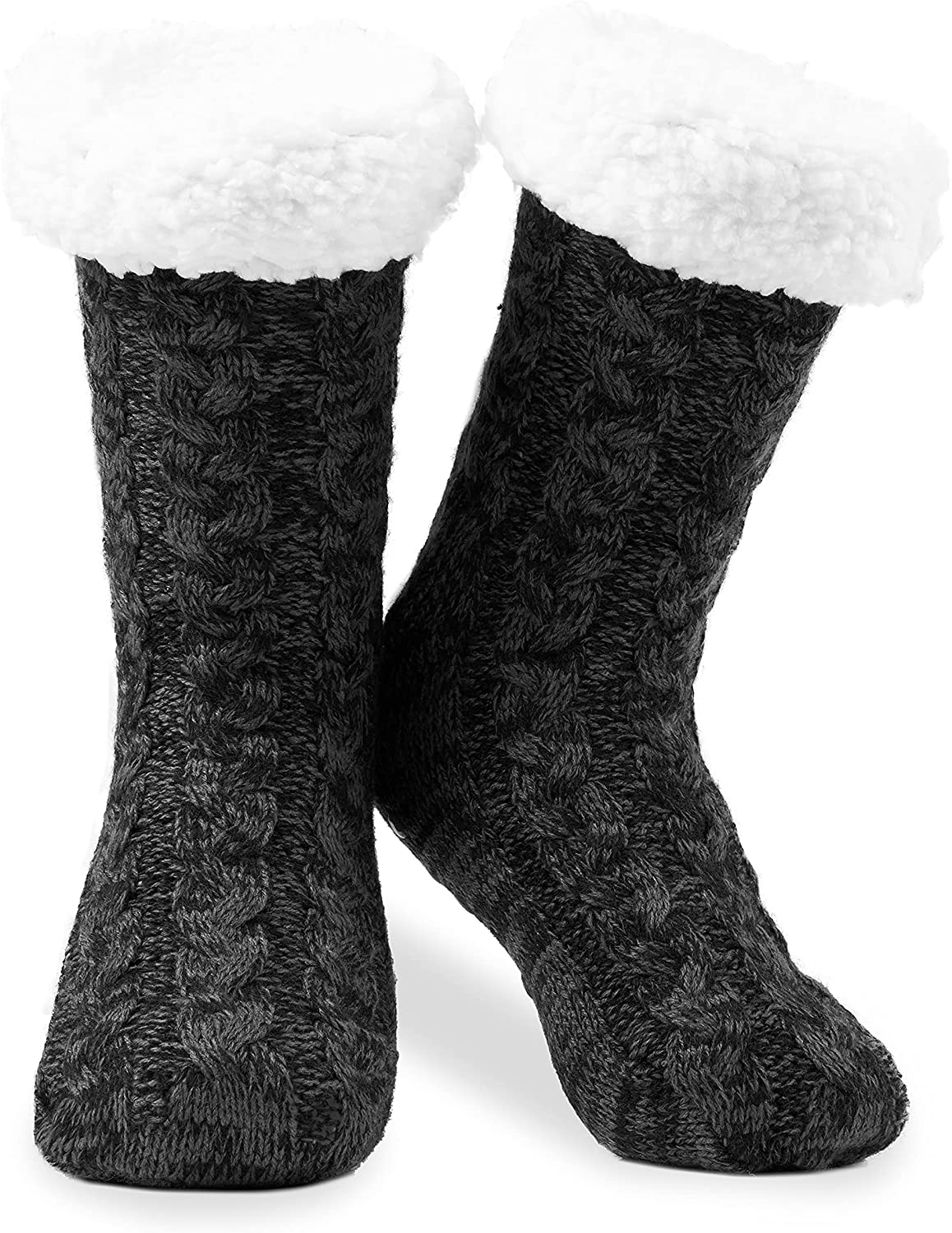 CityComfort Knitted Fluffy Slipper Socks for Women and Men - Get Trend