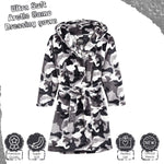 CityComfort Dressing Gown,Camo Fleece Robes with Hoodie and Pockets,for Kids - Get Trend