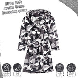 CityComfort Dressing Gown,Camo Fleece Robes with Hoodie and Pockets,for Kids - Get Trend