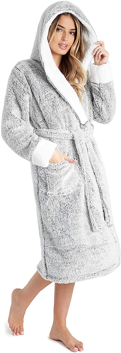 CityComfort Super Soft Fleece Luxurious Fluffy Dressing Gown for Women