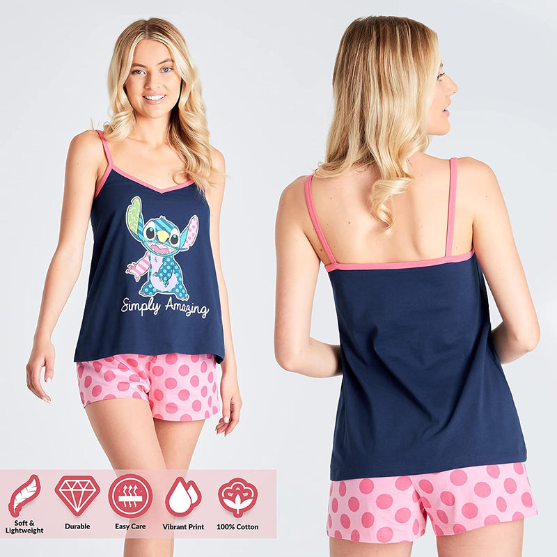Disney Ladies Pyjamas Short PJs for Women Sets Stitch Disney Gifts