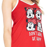 Disney Minnie Mouse Ladies Pyjamas Set, Cotton Cami Top & Sleep Shorts Women PJs - Get Trend