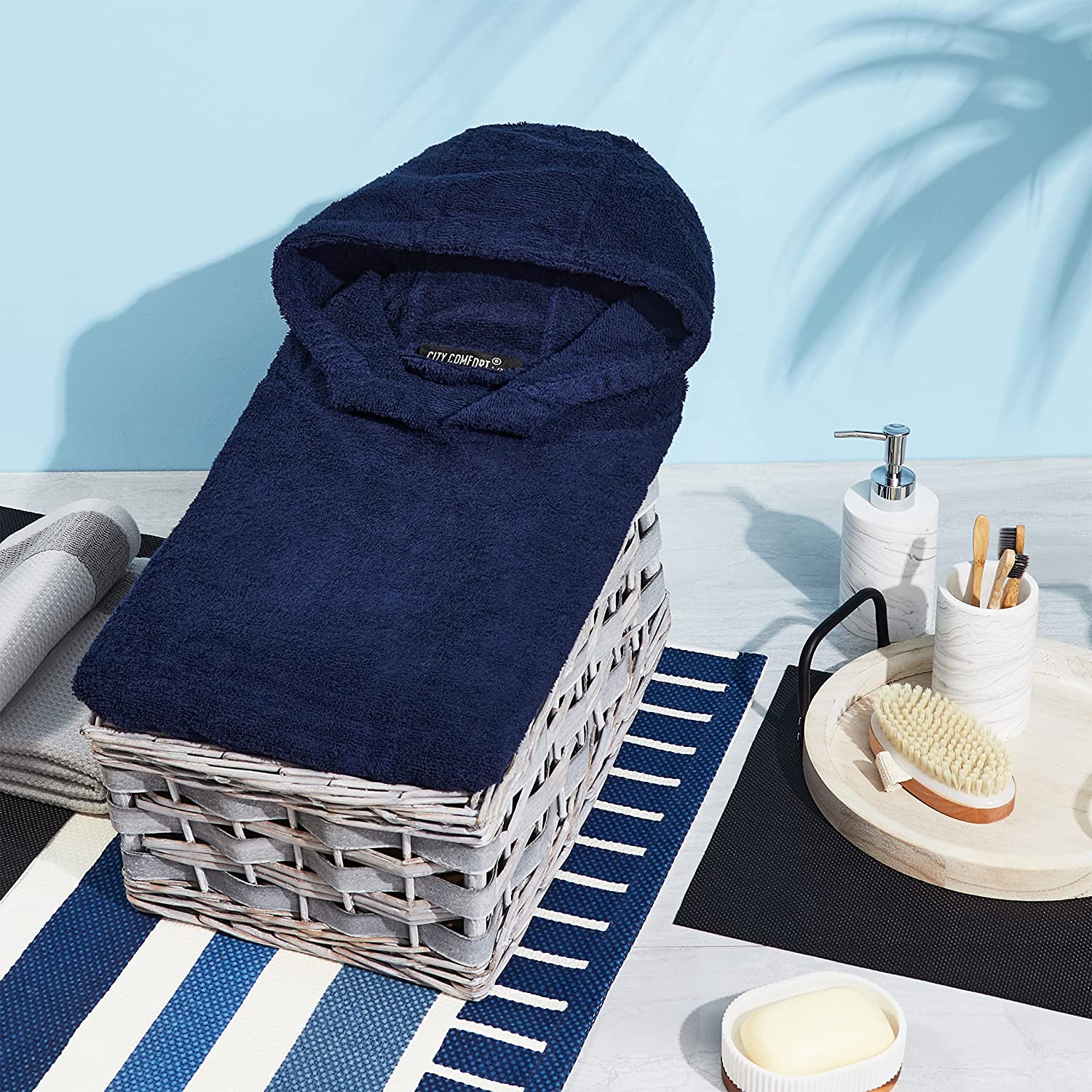 CityComfort Beach Towel for Adults Robes Women Men Cotton Towelling Poncho - Get Trend