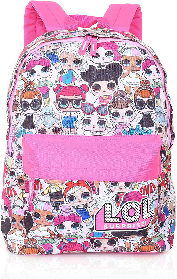 L.O.L. Surprise ! Backpack for Girls and Teens Featuring All-Over Dolls Print - Get Trend