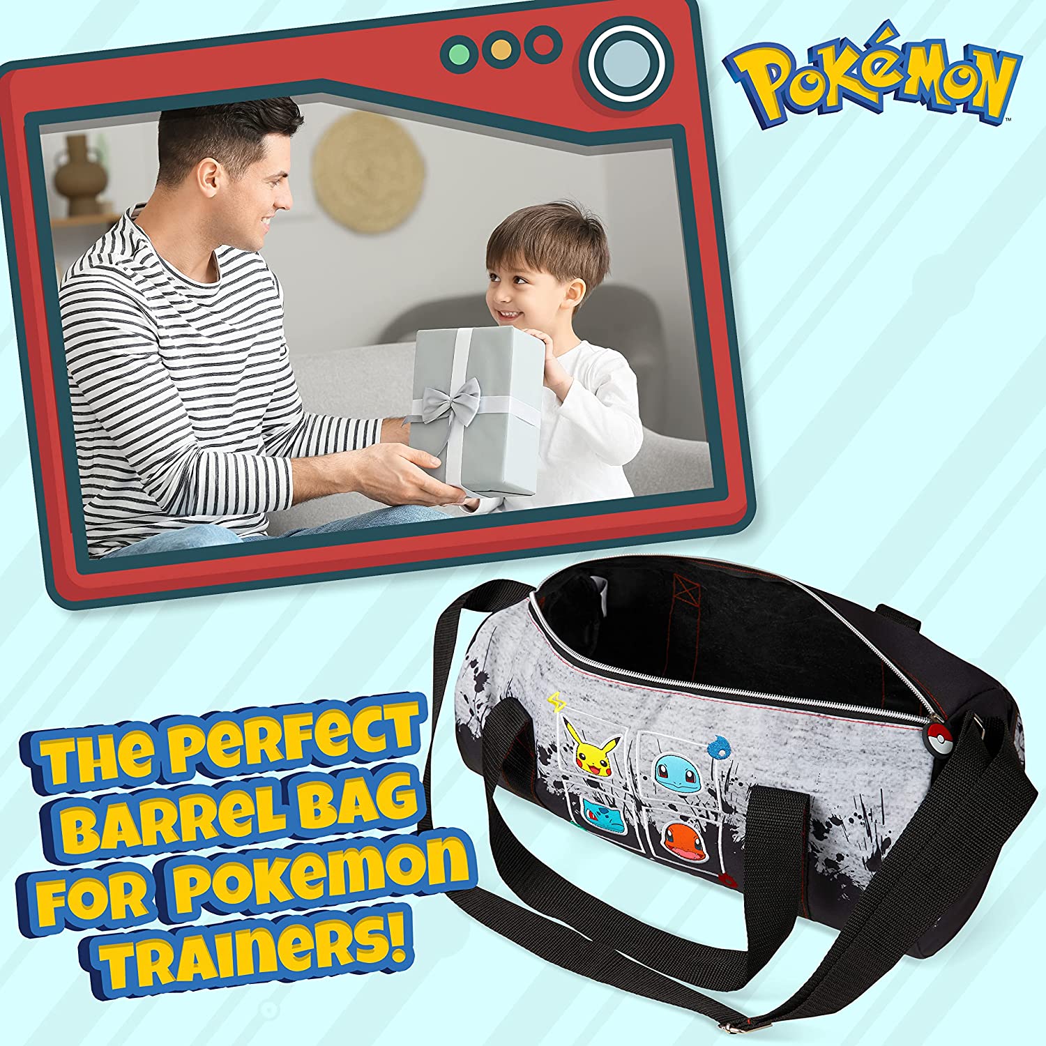 Pokemon Gym Bag for Kids, Pikachu Boys Duffle Bag Large Holdall - Get Trend