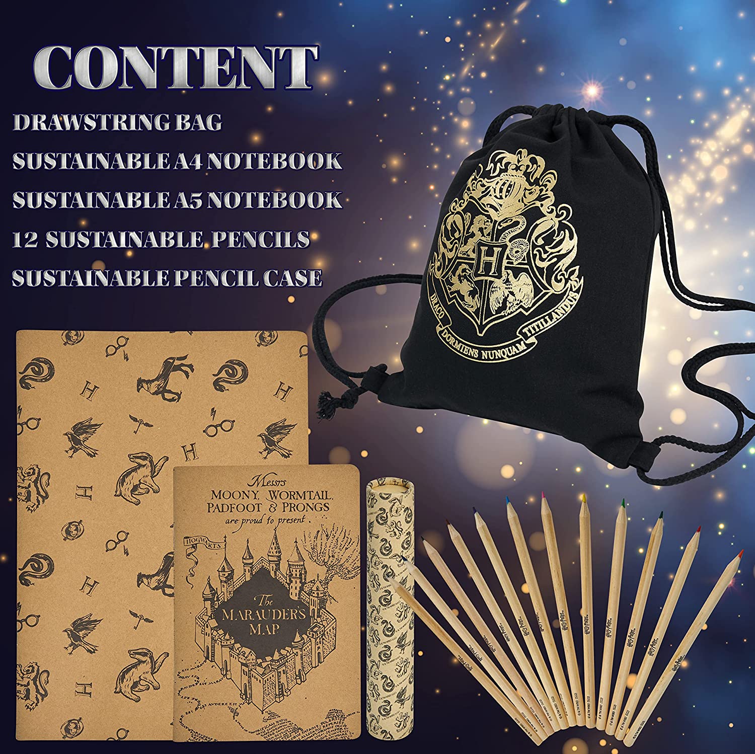 Harry Potter Stationery - Environmentally Friendly Stationery Set - Get Trend