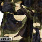 CityComfort Dressing Gown,Camo Fleece Robes with Hoodie and Pockets,for Kids - Get Trend