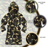 CityComfort Dressing Gown,Camo Fleece Robes with Hoodie and Pockets,for Kids - Get Trend