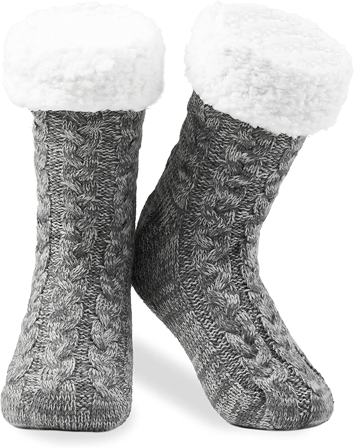 CityComfort Knitted Fluffy Slipper Socks for Women and Men - Get Trend