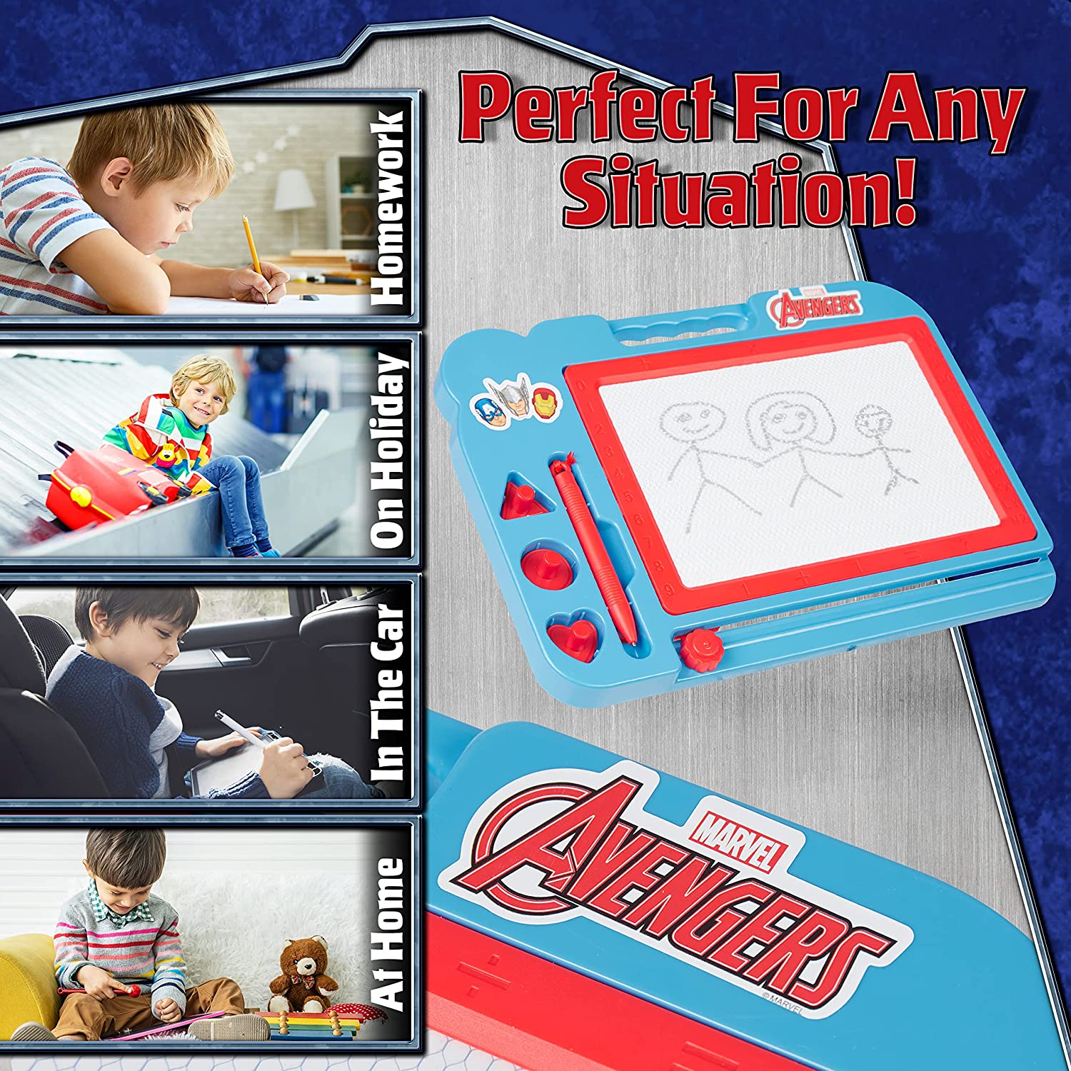 Marvel Magnetic Drawing Board - Kids Magic Scribbler - Get Trend