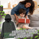 Minecraft Rain Waterproof Jacket with Warm Lining and Hood for Gamers Boys Girls - Get Trend