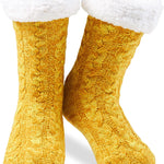 CityComfort Knitted Fluffy Slipper Socks for Women and Men - Get Trend