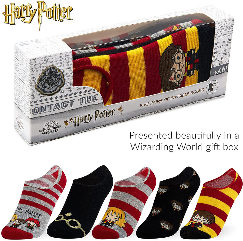 Harry Potter 5 Pairs Invisible Socks, No Show Socks Harry Potter Gifts