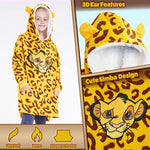 Disney Hoodies for Girls Boys, Kids Oversized Hoodie Blanket - SIMBA - Get Trend