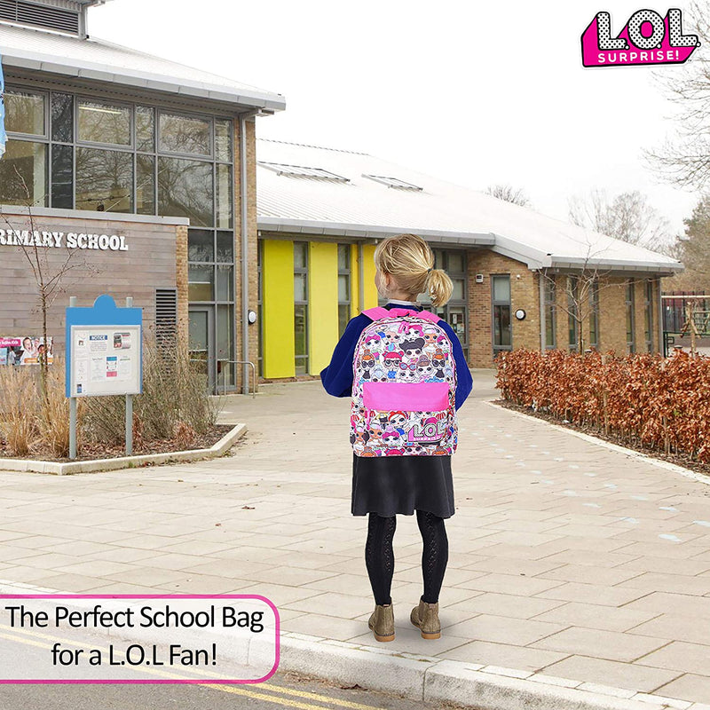 L.O.L. Surprise ! Backpack for Girls and Teens Featuring All-Over Dolls Print - Get Trend