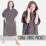 CityComfort Hooded Towelling Poncho with Pockets for Boys and Girls - Get Trend