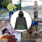 Minecraft Rain Waterproof Jacket with Warm Lining and Hood for Gamers Boys Girls - Get Trend