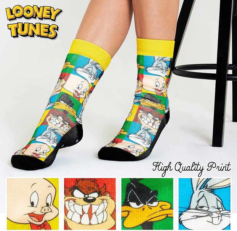 Looney Tunes Slipper Socks for Ladies, Multicoloured Slipper Socks for Women