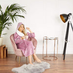 CityComfort Soft Plush Hooded Dressing Gown for Women - Get Trend