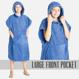 CityComfort Hooded Towelling Poncho with Pockets for Boys and Girls - Get Trend