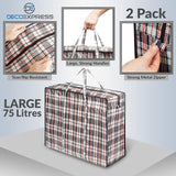 DECO EXPRESS Large Laundry Bags with Zip - 2 Pack Large Storage Bags - Get Trend
