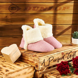 Dunlop Women's Slippers, Fluffy Slipper Boots with Memory Foam Insoles - Get Trend