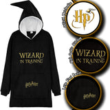 Harry Potter Black Hoodie Blanket Women, Fleece Oversized Sweatshirt - Get Trend