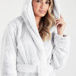 CityComfort Dressing Gown Women with Hood - Luxurious Fluffy Ladies Dressing Gown in Super Soft Fleece - Get Trend