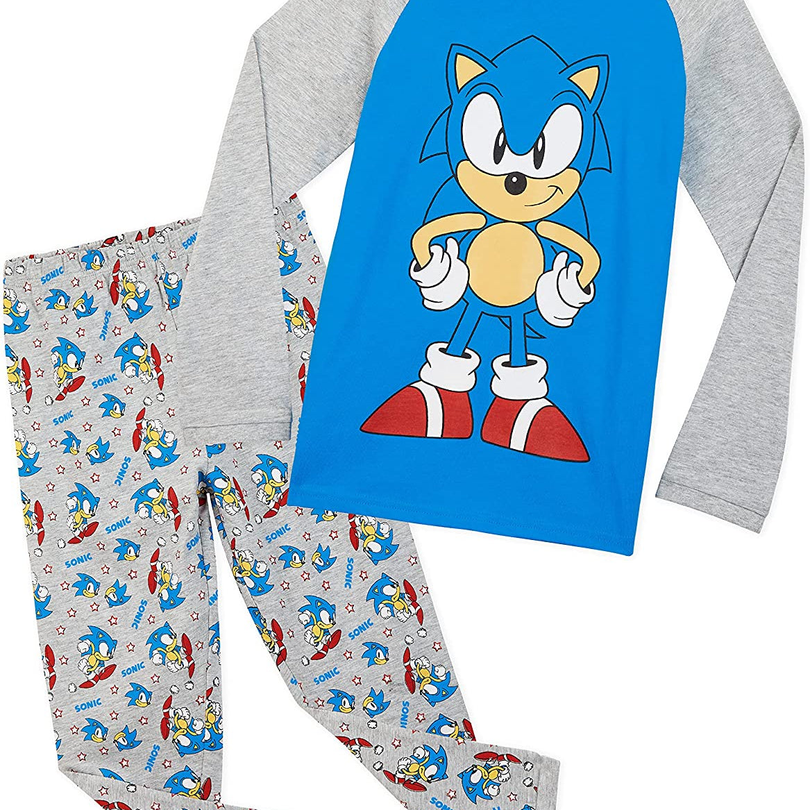 Sonic The Hedgehog Boys Pyjamas Long Sleeve Kids PJs Loungewear Gifts for Gamers - Get Trend