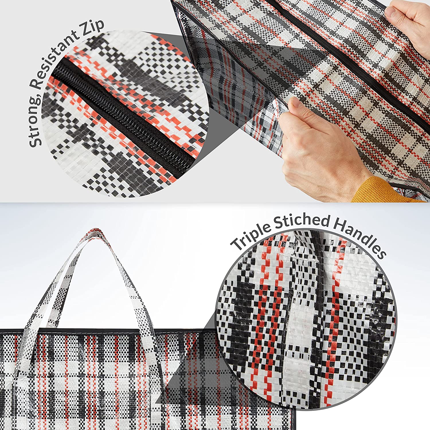 DECO EXPRESS Large Laundry Bags with Zip - 2 Pack Large Storage Bags - Get Trend
