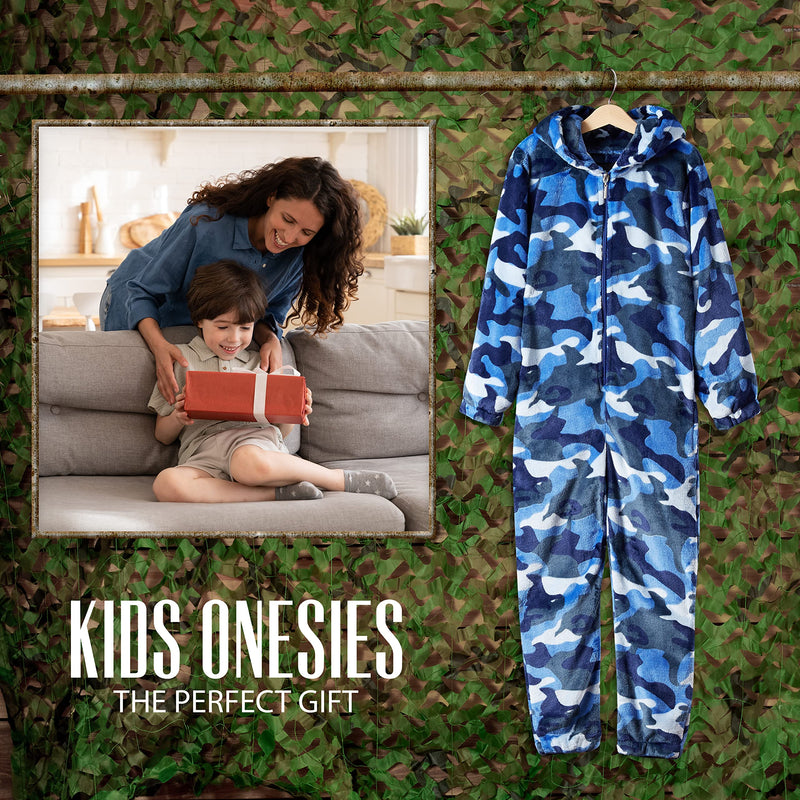 CityComfort Kids Onesie, All in One Pyjamas, Fleece Zip Up Jumpsuit - Get Trend