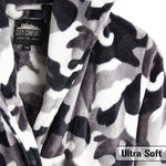 CityComfort Dressing Gown,Camo Fleece Robes with Hoodie and Pockets,for Kids - Get Trend