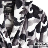 CityComfort Dressing Gown,Camo Fleece Robes with Hoodie and Pockets,for Kids - Get Trend