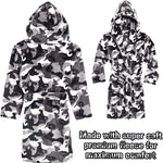 CityComfort Dressing Gown,Camo Fleece Robes with Hoodie and Pockets,for Kids - Get Trend