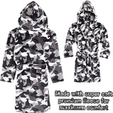 CityComfort Dressing Gown,Camo Fleece Robes with Hoodie and Pockets,for Kids - Get Trend
