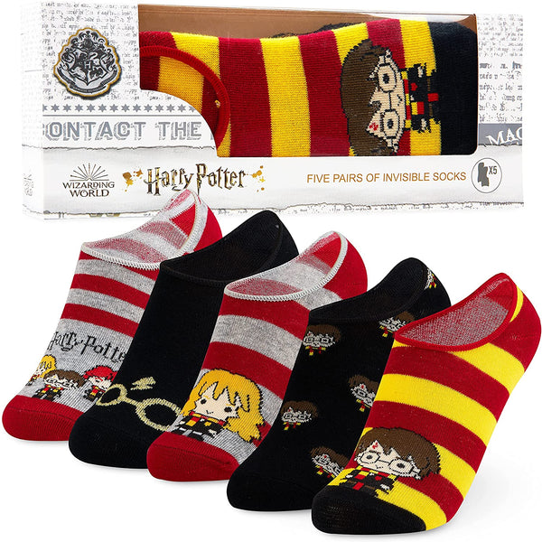 Harry Potter 5 Pairs Invisible Socks, No Show Socks Harry Potter Gifts - Get Trend