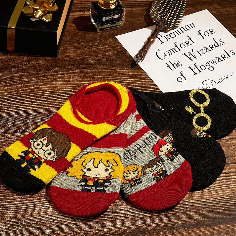 Harry Potter Invisible Socks Kids, 5 x No Show Socks Low Cut Socks Harry Potter Gifts