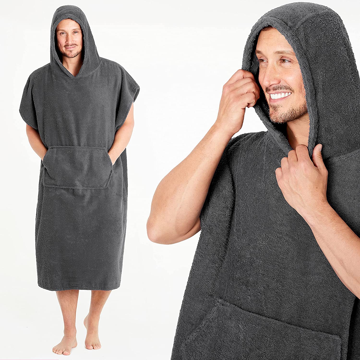 CityComfort Beach Towel for Adults Robes Women Men Cotton Towelling Poncho - Get Trend