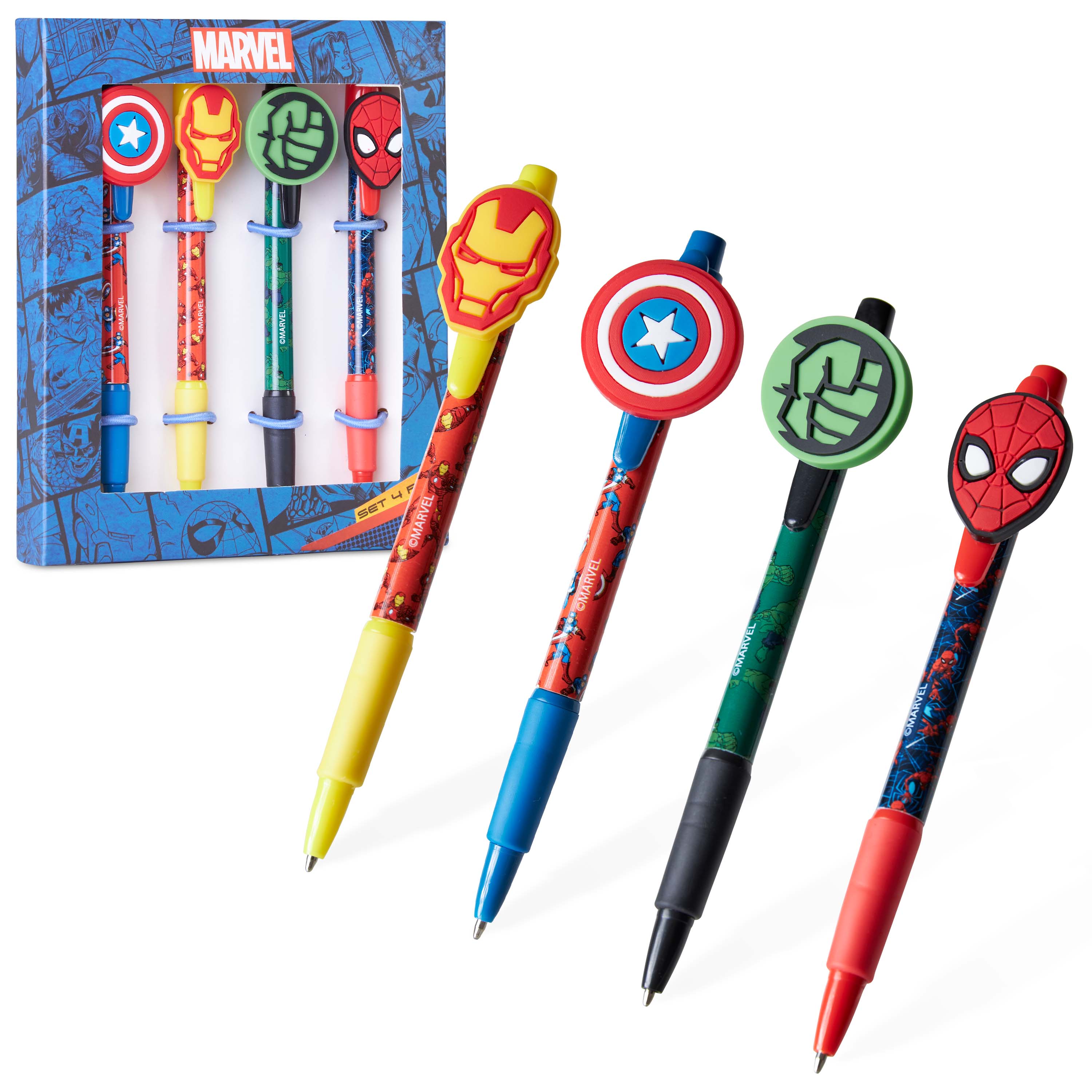 Marvel Pen Stationery Sets for Kids 4 Pack Avengers Pens